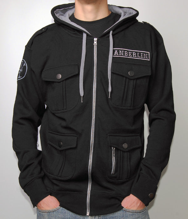 Anberlin M65 Military Zip Hooded Sweatshirt