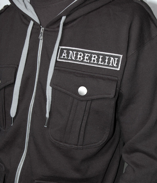 Anberlin M65 Military Zip Hooded Sweatshirt