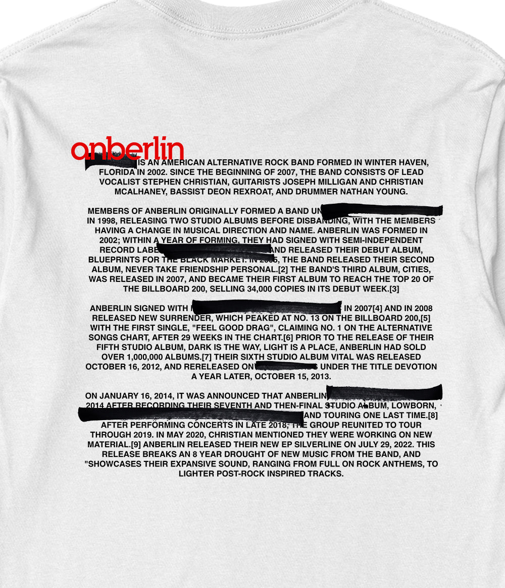 Anberlin Wiki Long Sleeve Shirt