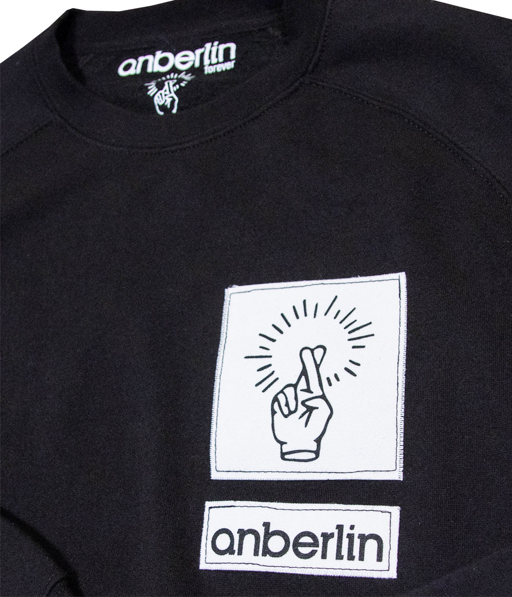 Anberlin Fingers Raw Edge Patch Crewneck Sweatshirt